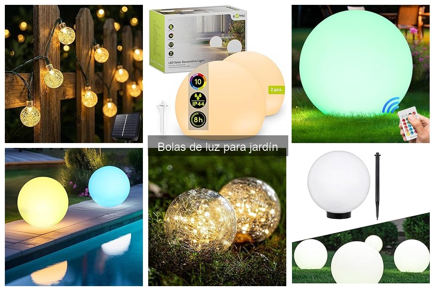 Mejores bolas de luz para jardín según funcionalidad en 2026
