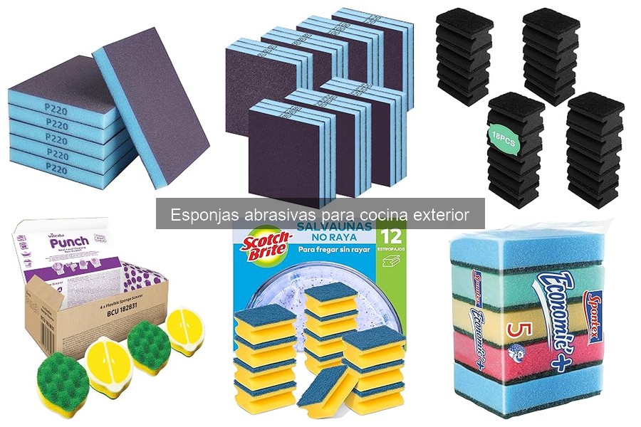 ¿Qué son las esponjas abrasivas para cocina exterior?